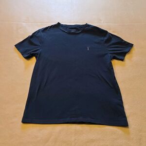 Allsaints Tonic T-Shirt Black Cotton Size Slim Fit Large Rams Skull Minimal
